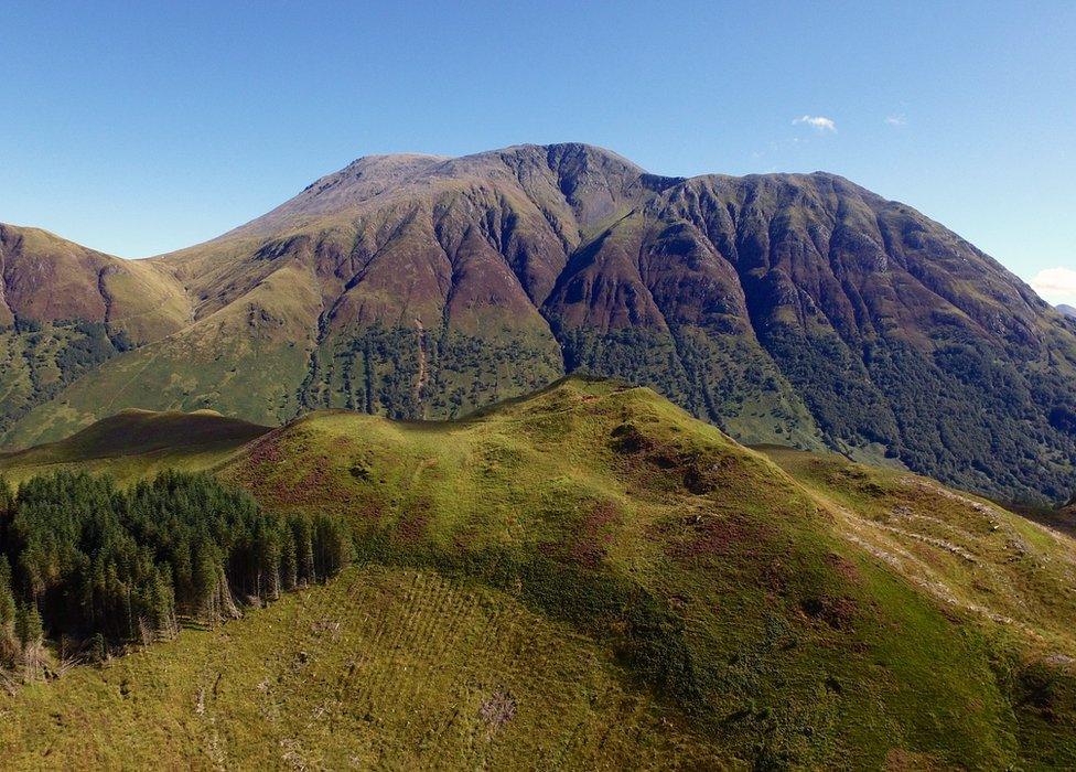 Aerial image of Dun Deardail hillfort