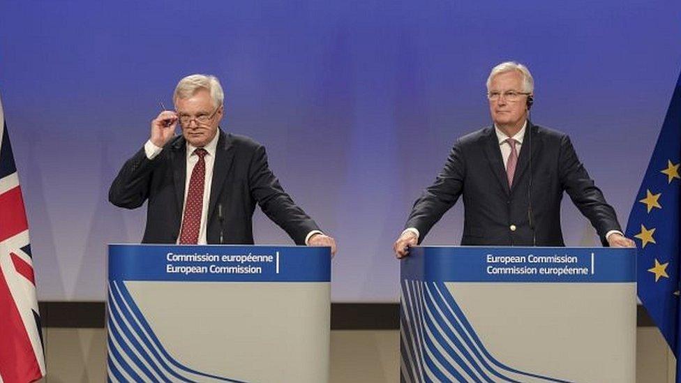 David Davis and Michel Barnier