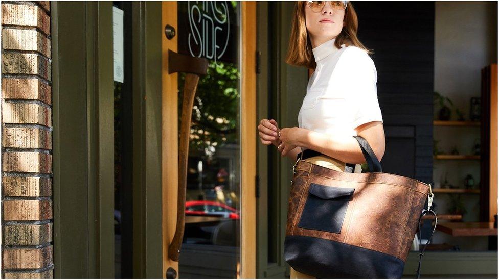 Handbag made of mycelium