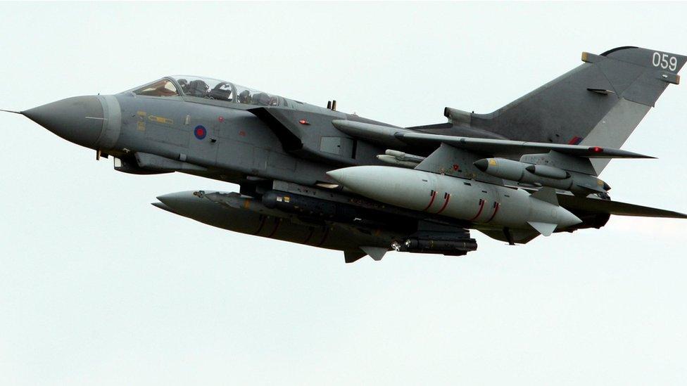 An RAF Tornado in flight