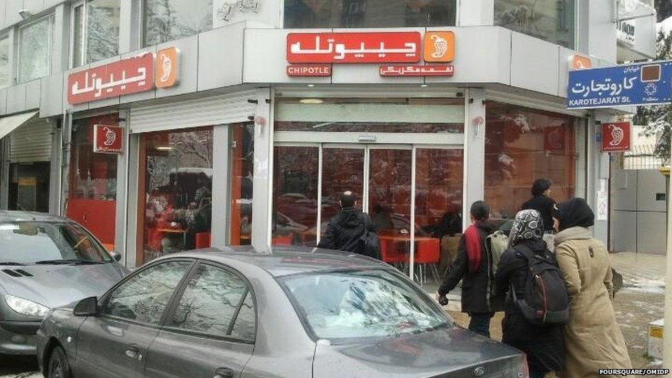 Fake Chipotle in Tehran, Iran