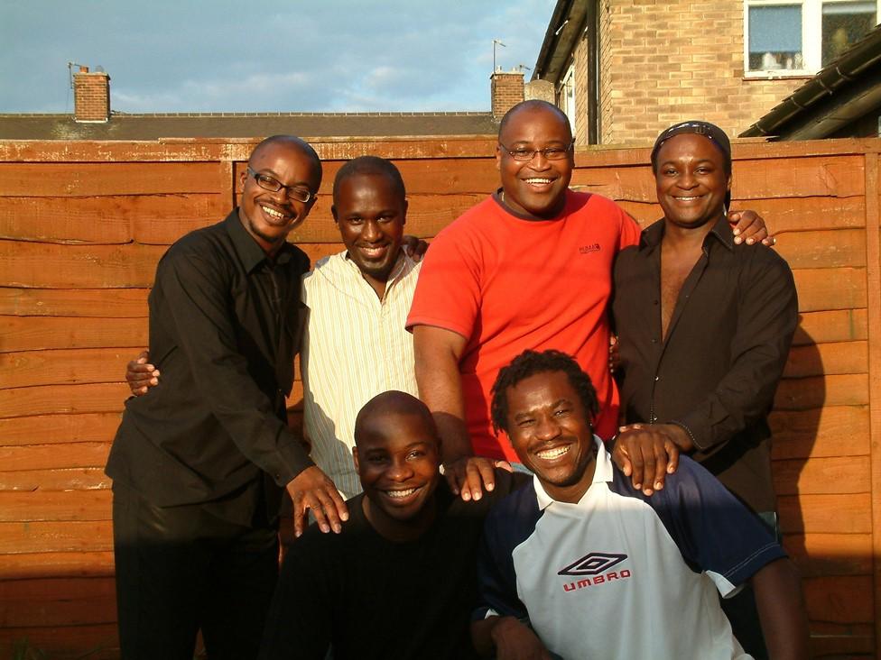 Tony Kofi with his brothers