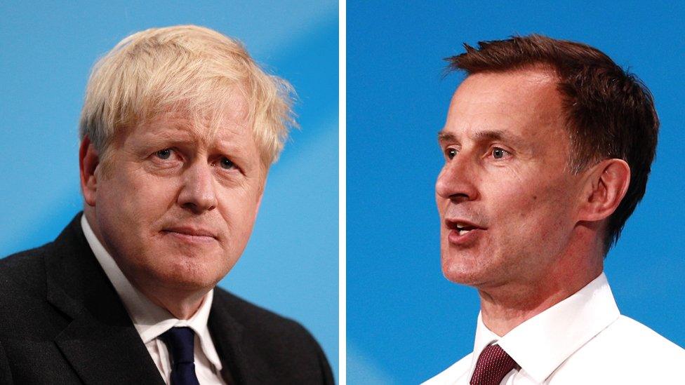 Boris Johnson and Jeremy Hunt