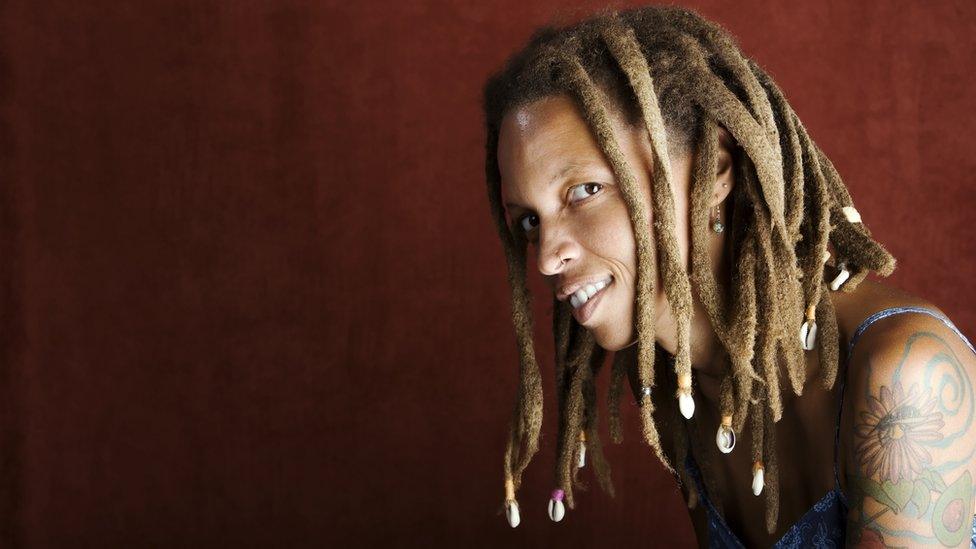 Woman with dreadlocks