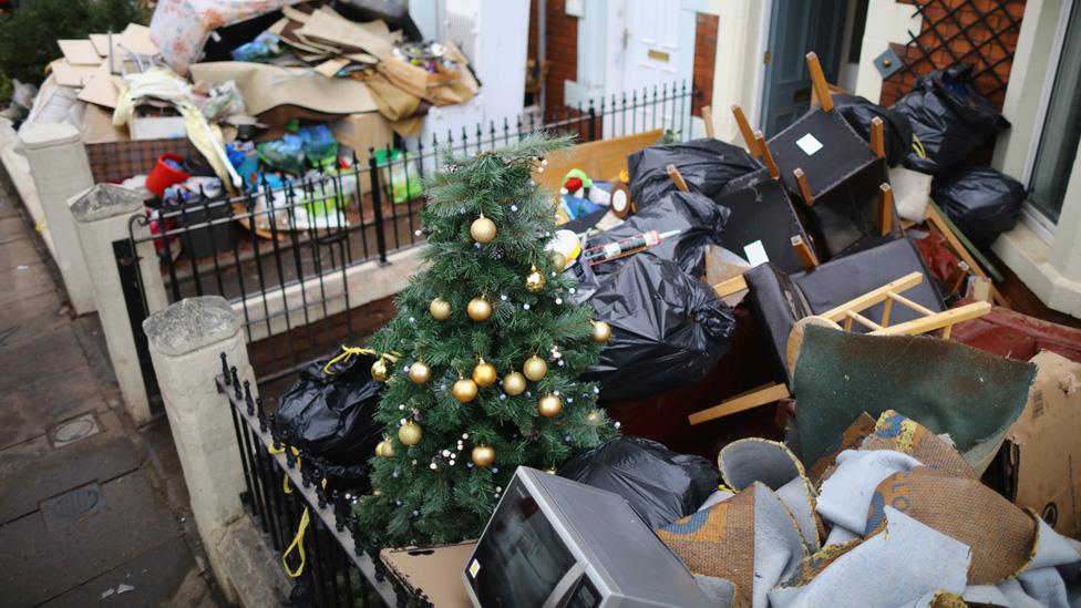 Flood damaged household items