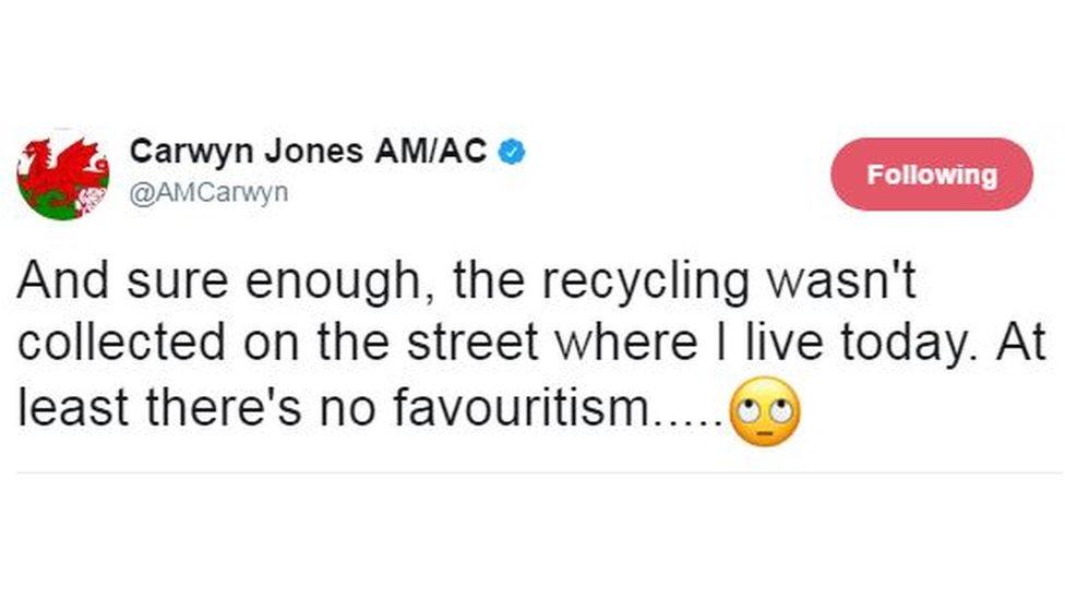 Carwyn Jones' tweet