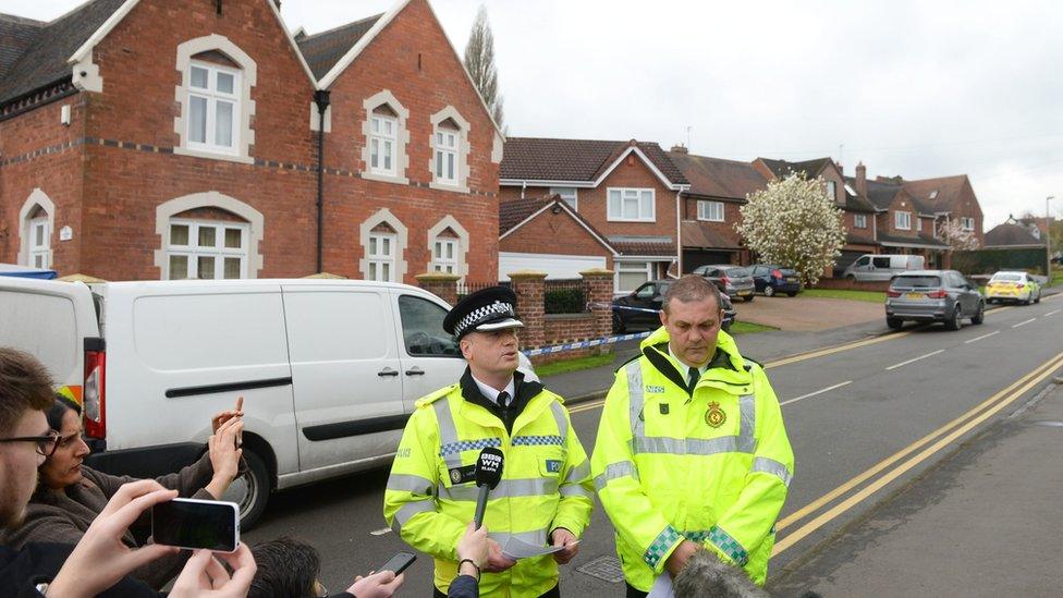 Police outside the house