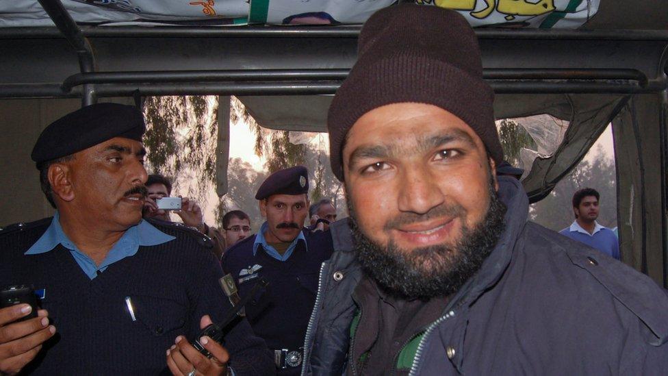 Mumtaz Qadri (right) was arrested in 2011 and charged with the murder of Punjab governor Salman Taseer