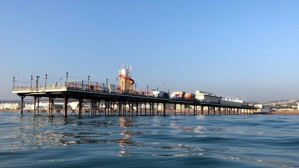 Paignton Pier from a kayak