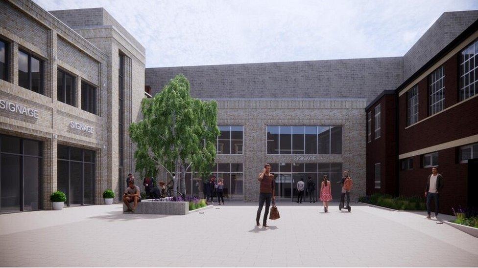 an artist's impression of proposed courtyard