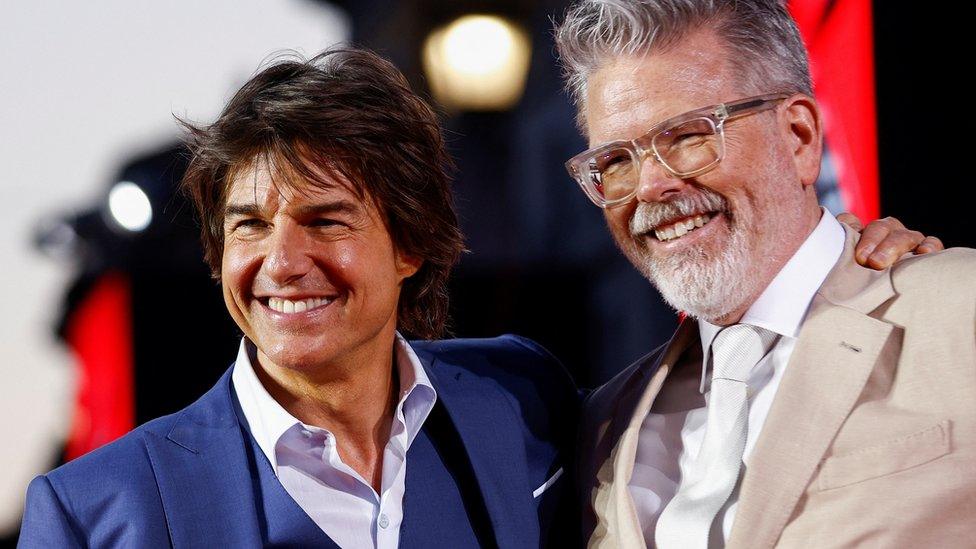 Tom Cruise with Christopher McQuarrie the movie's writer and director