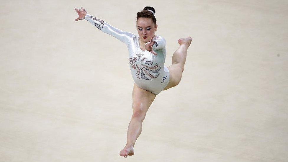 Amy doing her gymnastics floor routine