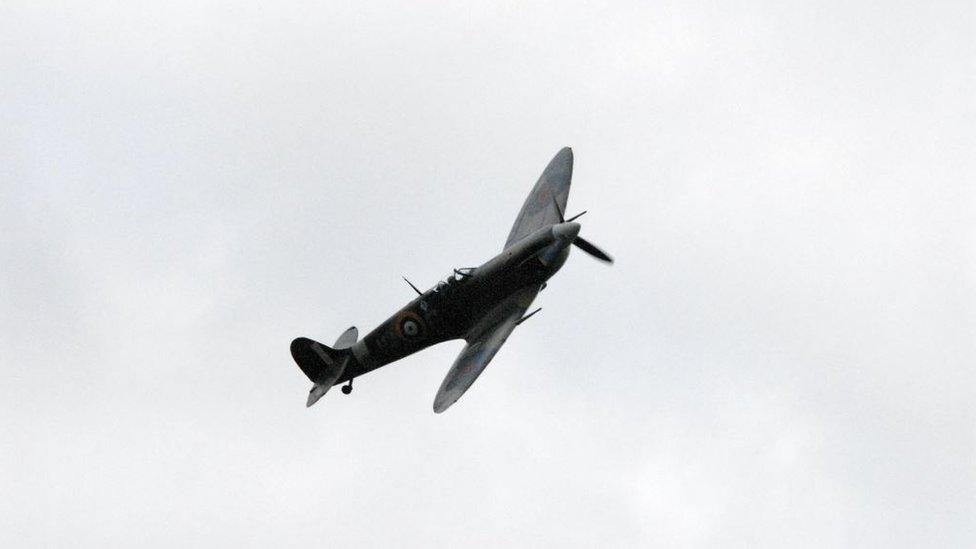 Spitfire in flight