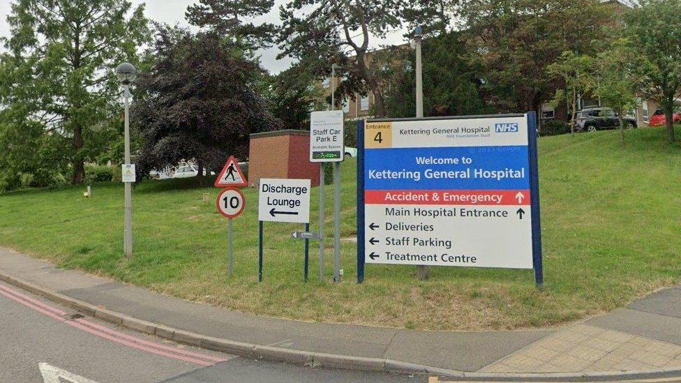 Kettering General Hospital sign