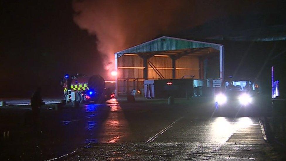 The blaze at Llandow Industrial Estate