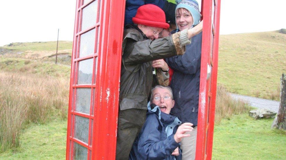 The red telephone box