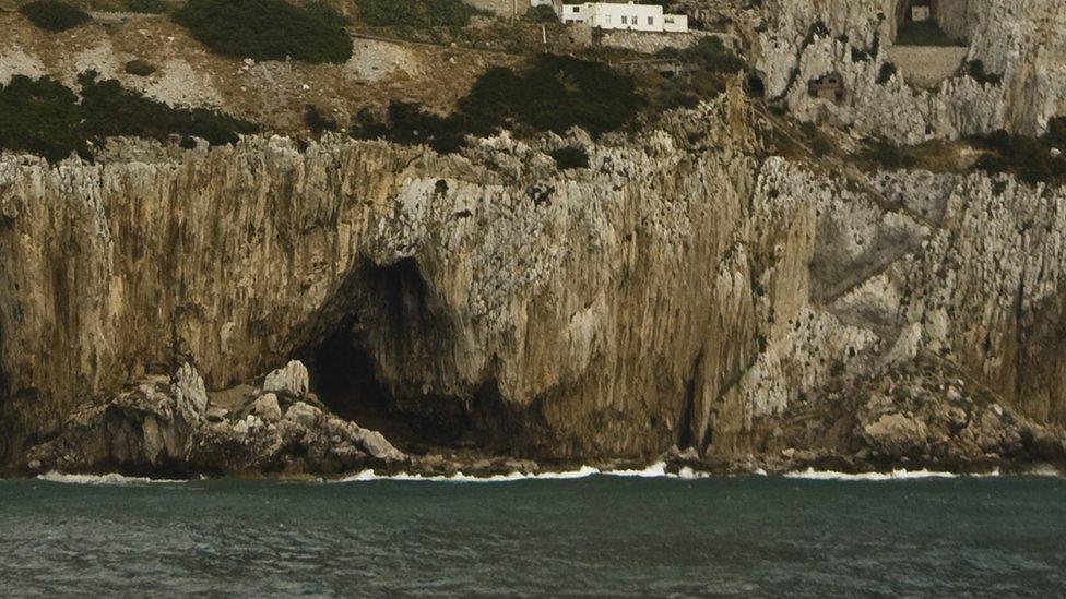 Gorham's Cave on the rock of the Gibralter