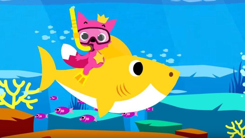 An animation from the Baby Shark Dance video