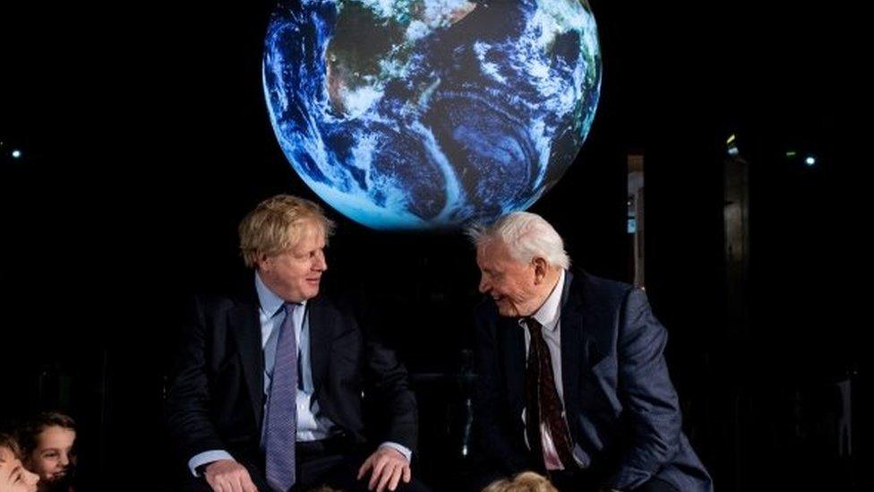 Boris Johnson and David Attenborough