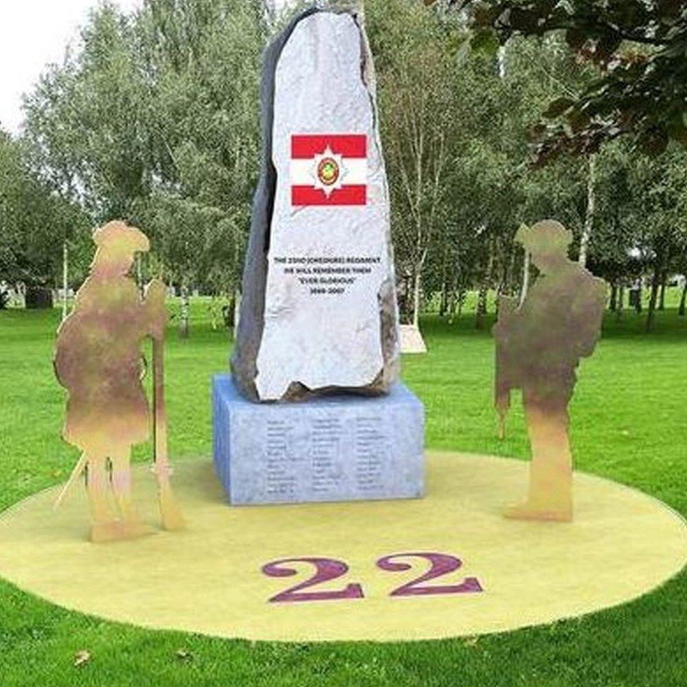 Cheshire Regiment at the National Arboretum