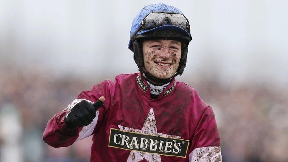 David Mullins celebrates