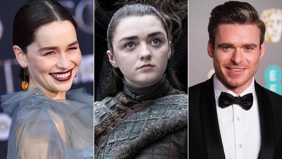 Emilia Clarke, Maisie Williams and Richard Madden