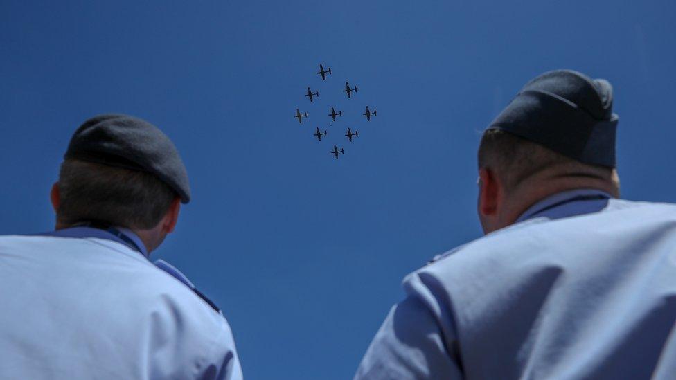 RAF personnel and aircraft