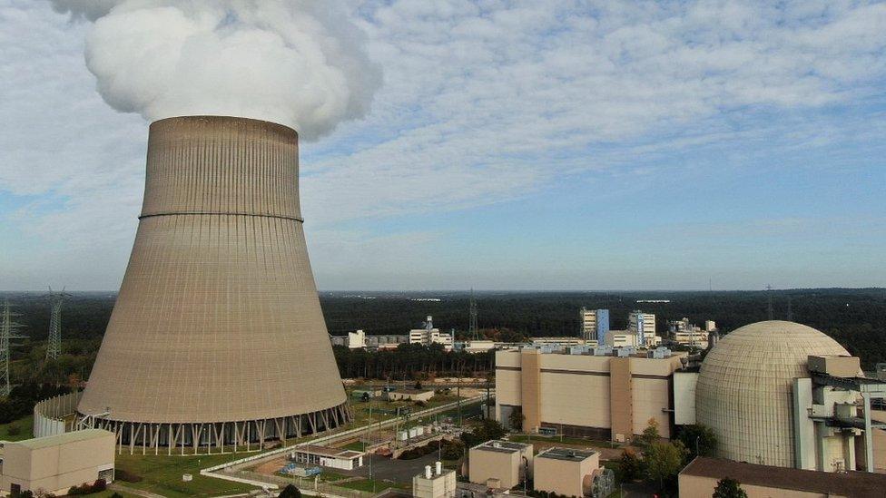 Emsland nuclear power station in north-west Germany, 12 Oct 22