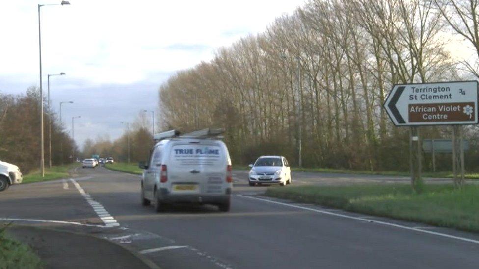 The site of the crash at Terrington St Clement