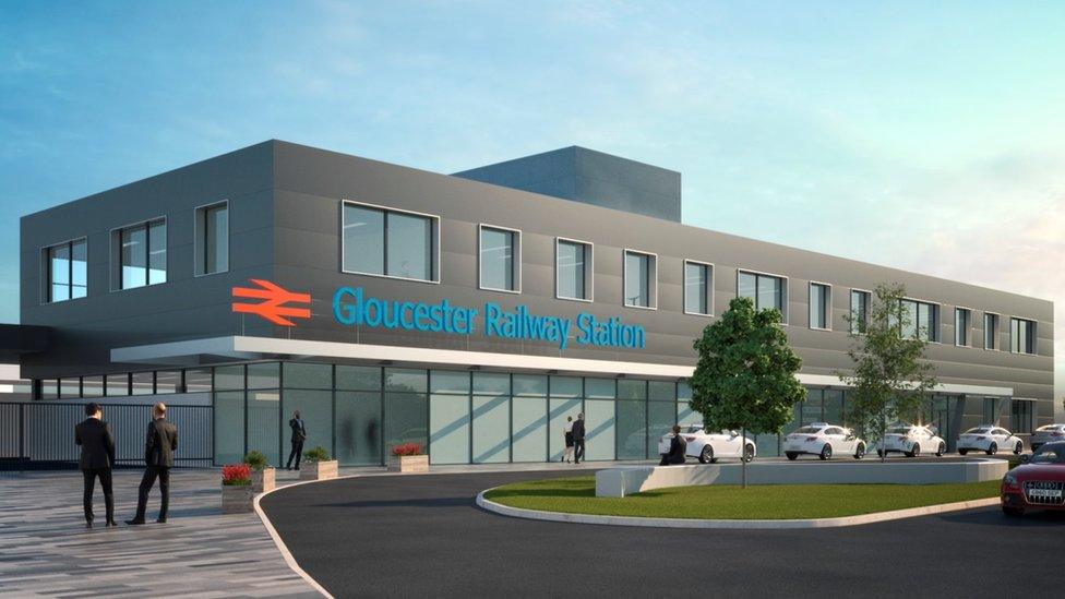 Artist's impression of revamped Gloucester railway station