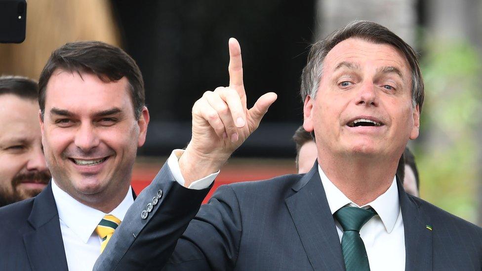 Flávio and Jair Bolsonaro