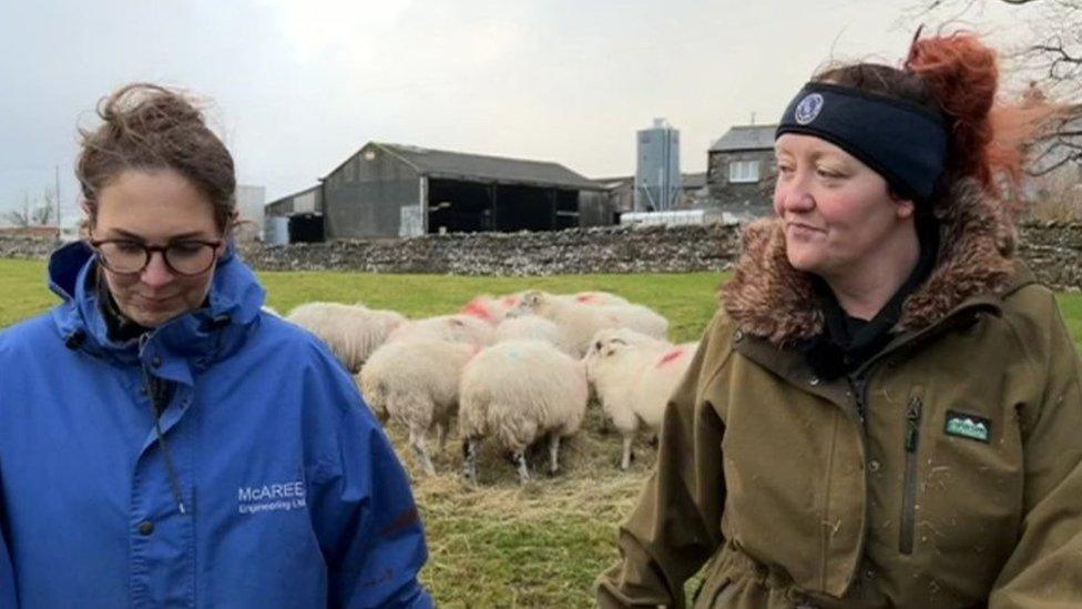 Counsellor Rachel Gunning and farmer Amie Winder