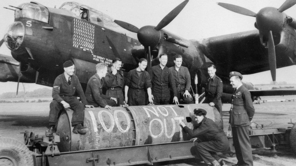 Crew of S-Sugar at RAF Waddington