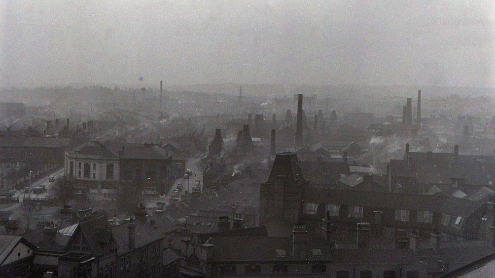 Mellor's chimney looking towards Fenton