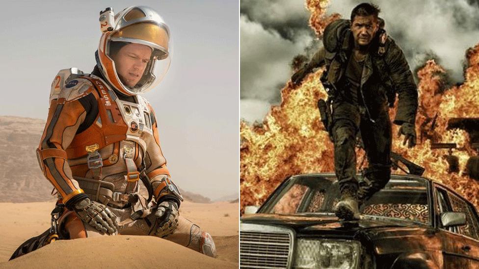 The Martian and Mad Max film stills