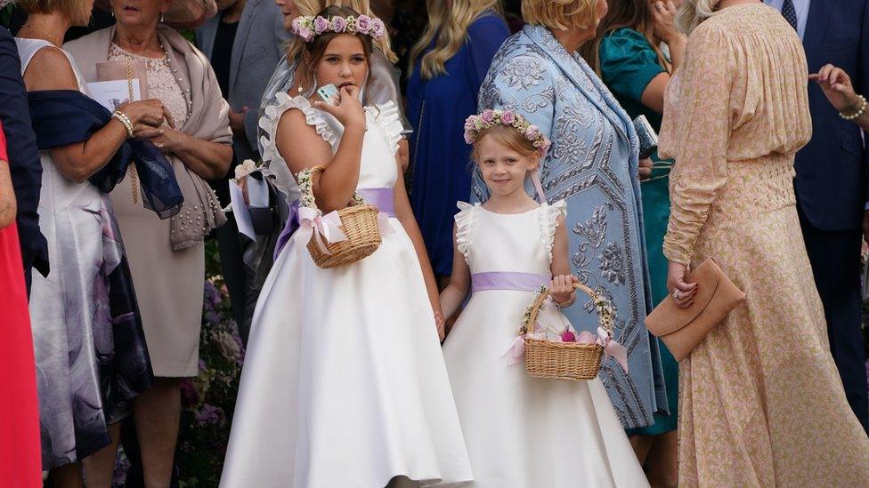 Bridesmaids at the wedding