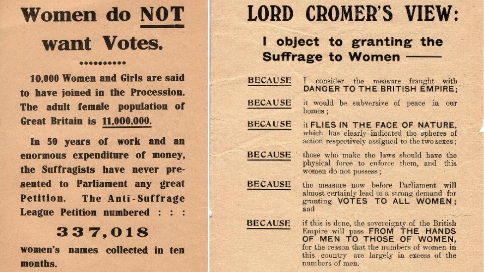 Two anti-suffrage leaflets