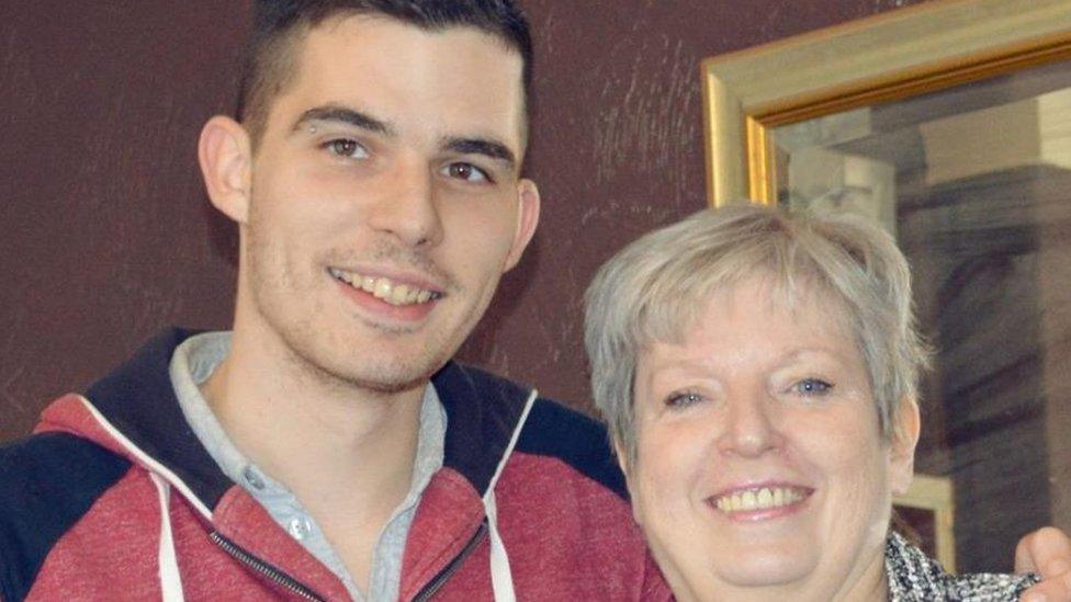 Danny Cheetham and his mum