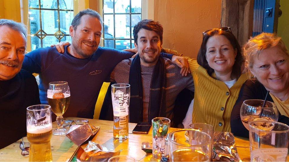 John Langford, Ian Langford (brother), Sean Langford (brother), Georgina Forsythe and Linda Langford