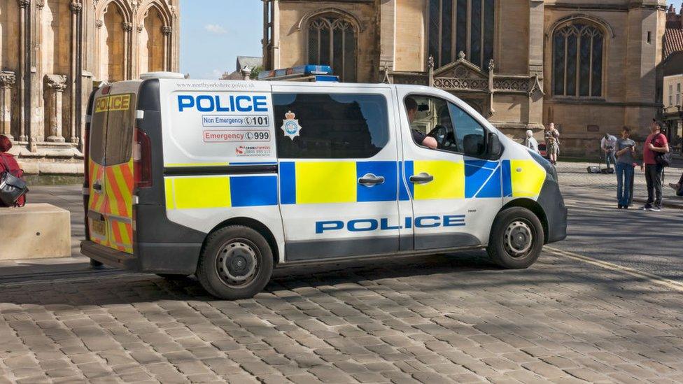 North Yorkshire Police van in York