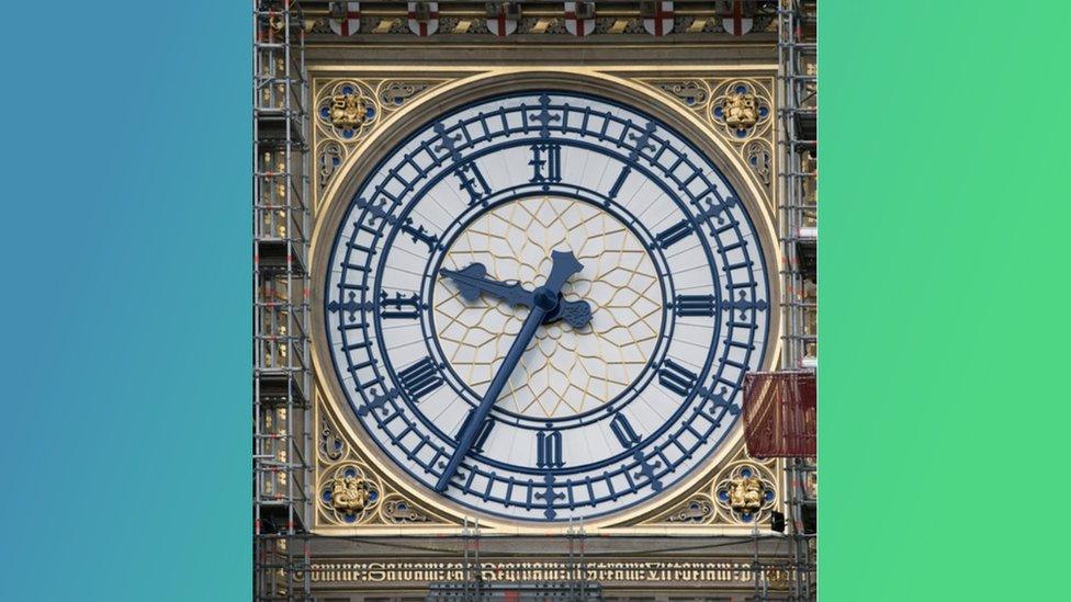 Clock face on Elizabeth Tower