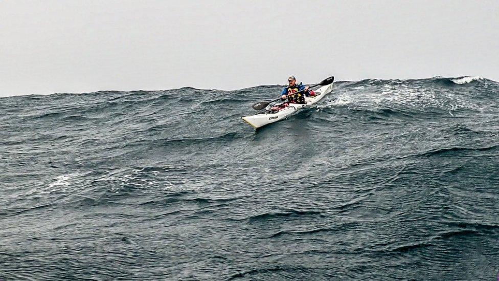 Toby Carr kayaking