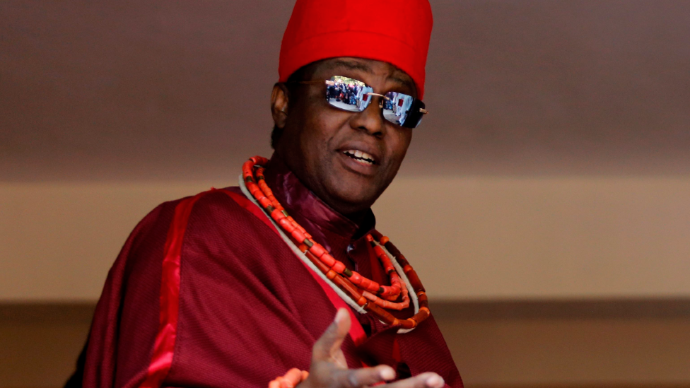 Ewuare II, the Oba of Benin in Nigeria, pictured in Abuja, Nigeria - 2018