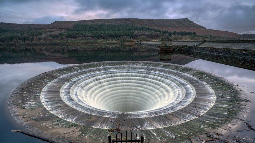 Ladybower Reservoir plughole