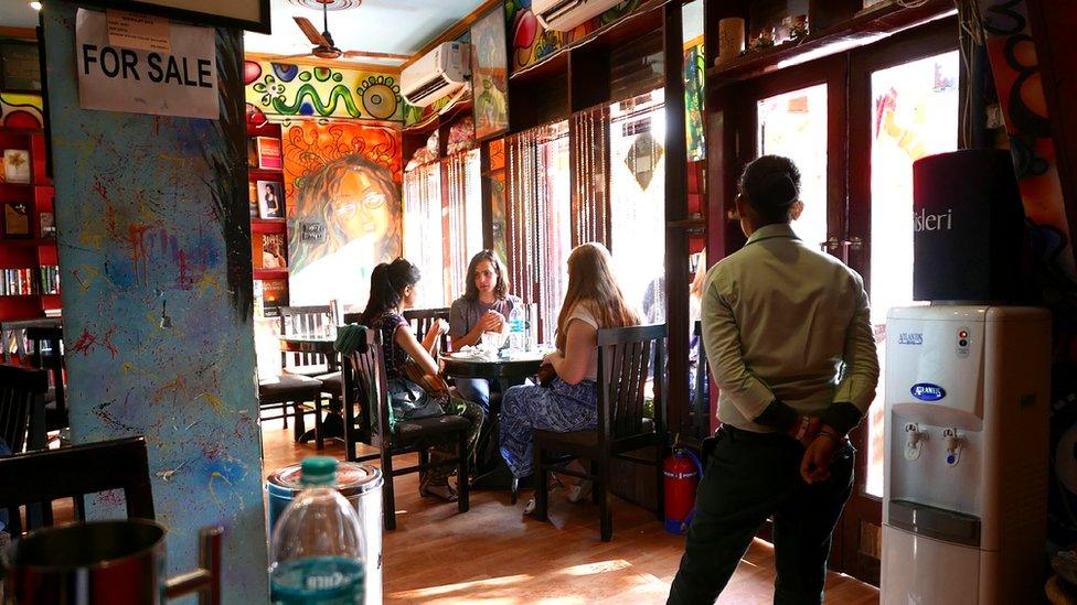 Inside the Sheroes cafe, Agra