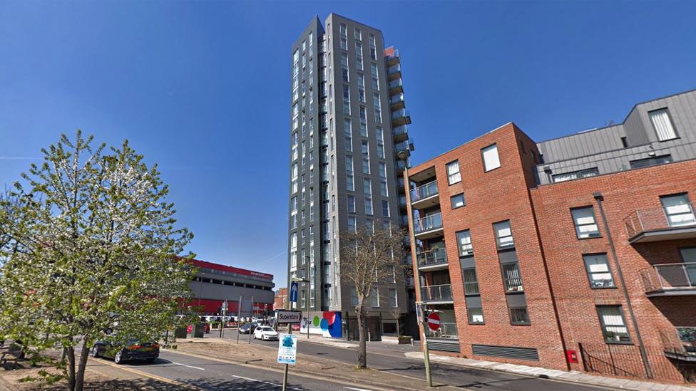 Zenith House is covered in various shades of terracotta cladding