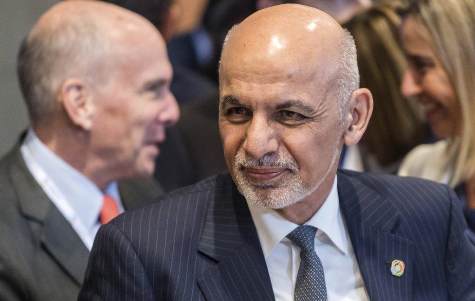 Afghanistan's President Ashraf Ghani arrives for a Conference on Afghanistan in Brussels on 5th October, 2016