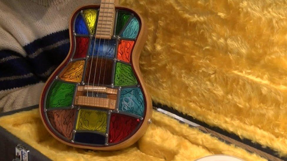Stained glass mandolin