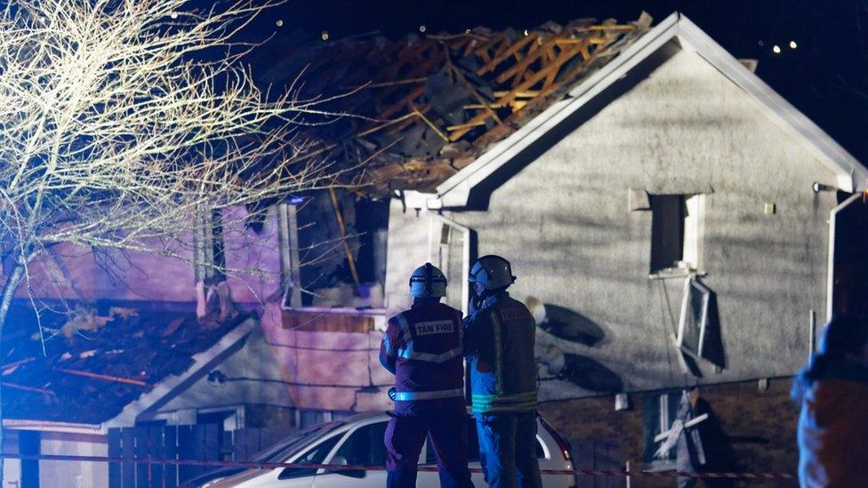 The damage to the roof in Neath