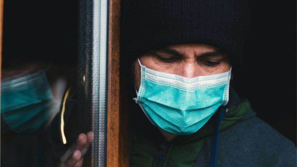 Man wearing face mask